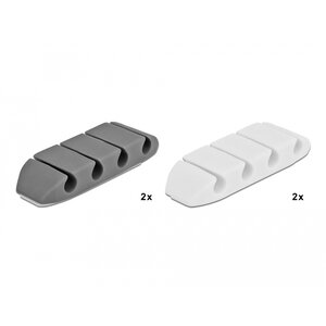 DeLock Zelfklevende Quad Kabelclips (4 stuks)