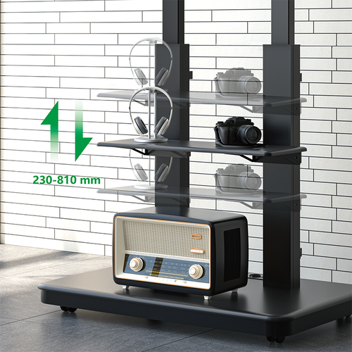 XTRARM TV Standaard Duolite Manueel Zwart  (45 t/m 110 inch)