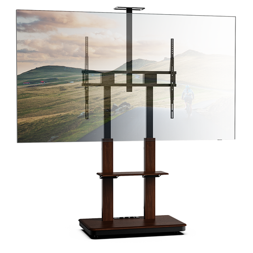 XTRARM TV Standaard Duolite Manueel Zwart/Walnoot