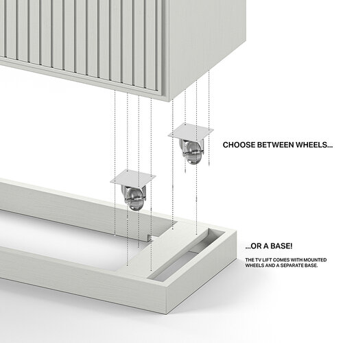 Multibrackets M AV Cabinet TV-Lift 55” Slimline Wit