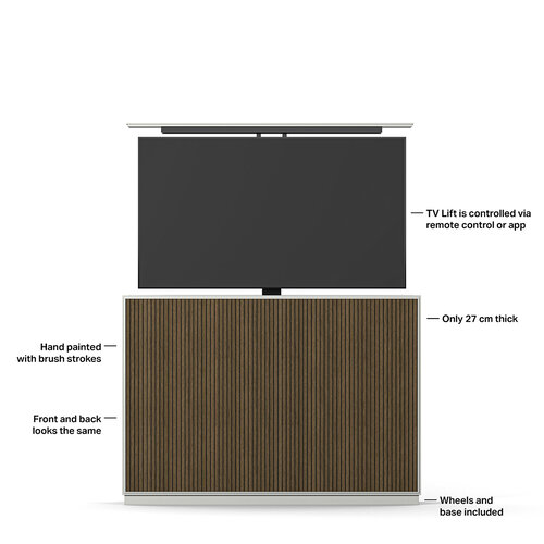 Multibrackets M AV Cabinet TV-Lift 55” Slimline Walnoot/Wit