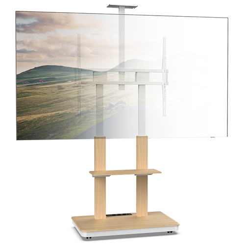 XTRARM TV Standaard Duolite Elektrisch Beuken/Wit