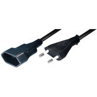 Verlengsnoer (Plat) - 2.0 meter - Zwart