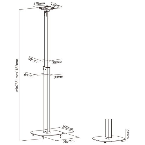 MyWall Standaard voor Sonos One en Sonos One SL speaker (set van 2)-Zwart