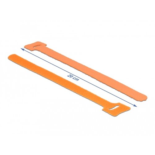 DeLock Klittenband binders 20 cm Oranje