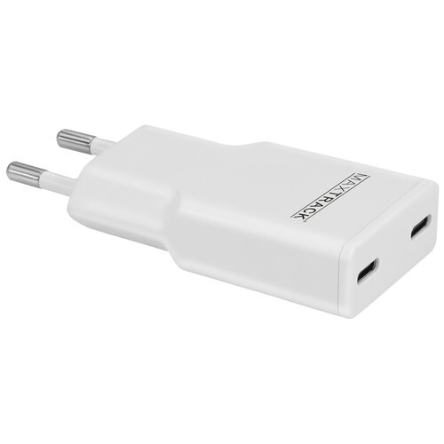 MaxTrack USB Snellader 2x USB C - 30 Watt MaxTrack USB Snellader 2x USB C - 30 Watt