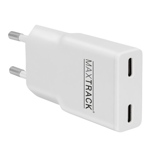 MaxTrack USB Snellader 2x USB C - 30 Watt