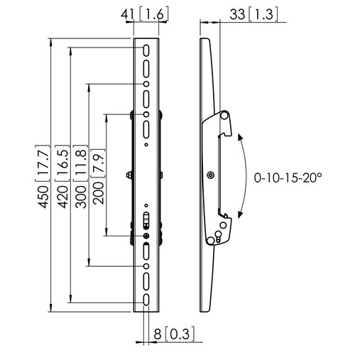 Vogel's PFS 3304 Interface display strips, 450 mm