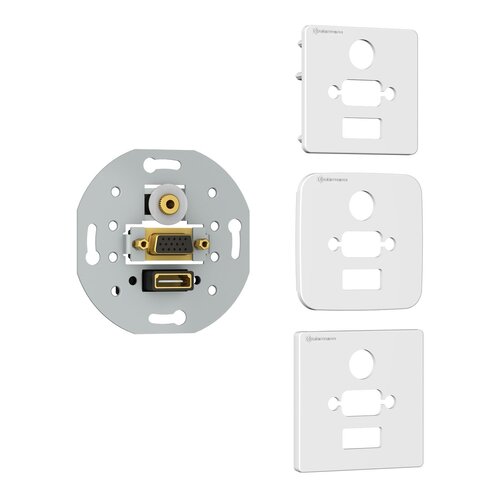 Kindermann Konnect Design Click - VGA, HDMI en 3.5mm stereo audio kabel + plug module