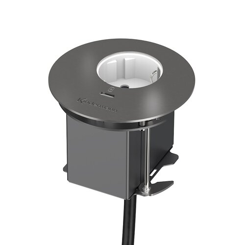 Kindermann CablePort table² - Stroom & USB C lader - RVS
