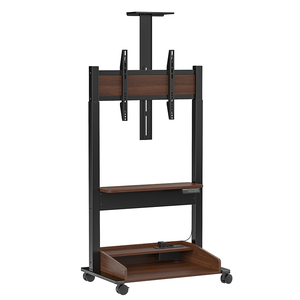 DQ Wall Support Elektrische TV Standaard Zelos Walnoot/Zwart DQ Wall Support Elektrische TV Standaard Zelos Walnoot/Zwart