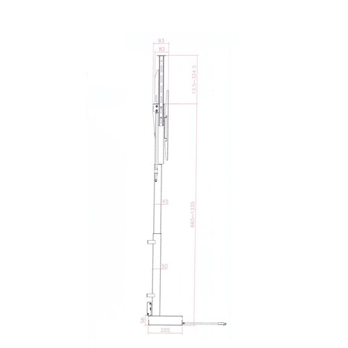 MyWall TV Lift een kast op vloer of aan plafond HP 66-1 L