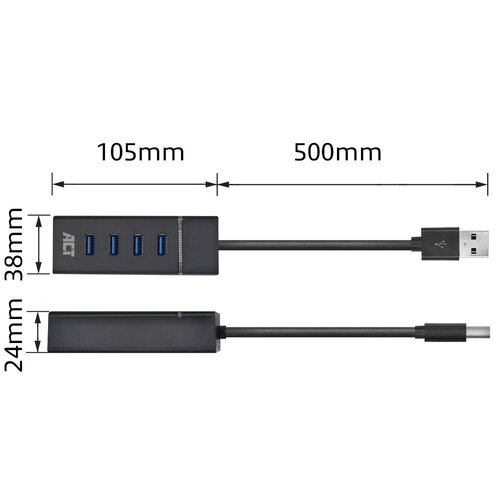 ACT 4 Poort USB 3.2 Gen. 1 Hub