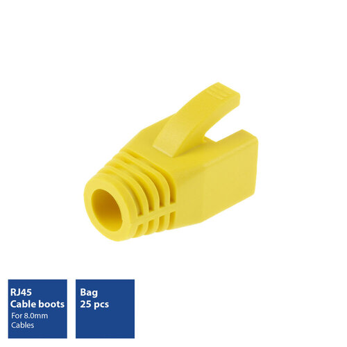 ACT TULE RJ45 8.0MM GEEL ACT TULE RJ45 8.0MM GEEL