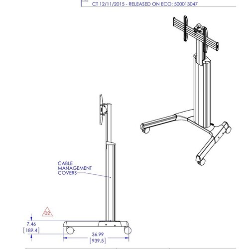 Chief Verrijdbaar TV standaard - LPAUB Chief Verrijdbaar TV standaard - LPAUB