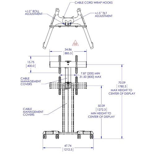 Chief Verrijdbaar TV standaard - LPAUB Chief Verrijdbaar TV standaard - LPAUB