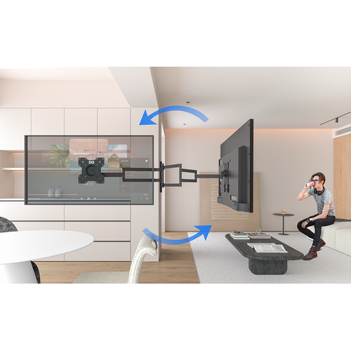 DQ Wall Support TV Beugel Rotate XL 108,5 cm - Zwart