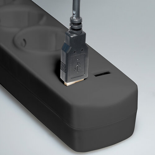 MaxTrack Stekkerdoos 5-Voudig -2x USB A - 3.0 meter