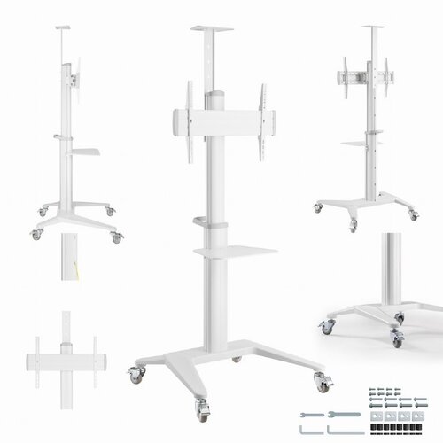 Gembird Verrijdbare TV Standaard 70T-02-W