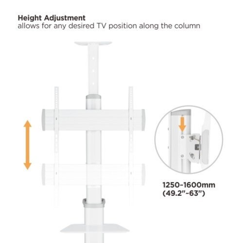 Gembird Verrijdbare TV Standaard 70T-02-W