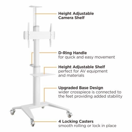 Gembird Verrijdbare TV Standaard 70T-02-W