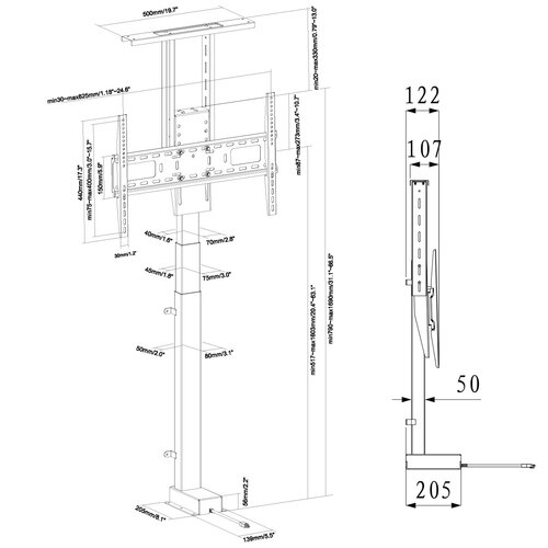 MyWall TV Lift Medium HP63-1 MyWall TV Lift Medium HP63-1