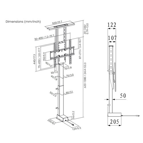 MyWall TV Lift met Spraakbediening HP 63 AL