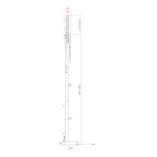 MyWall TV Lift in een kast op vloer of aan plafond HP 66-2 L