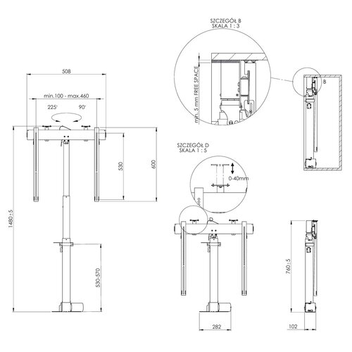 Sabaj Elektrische TV lift K1 RotoLift
