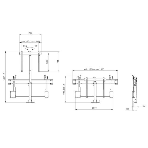 Sabaj Elektrische TV Lift K3 RotoLift met Autolid