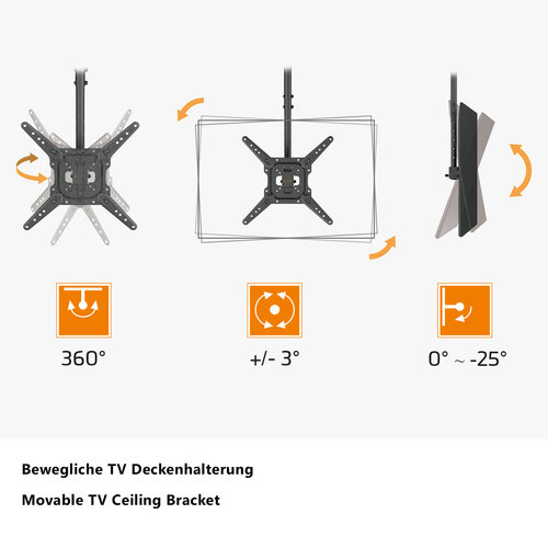 MyWall TV Plafondbeugel HD 9 L