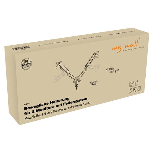 MyWall Monitorarm voor 2 schermen HEG 10 L
