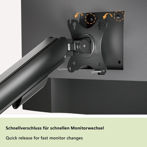MyWall Monitorarm voor 2 schermen HEG 10 L