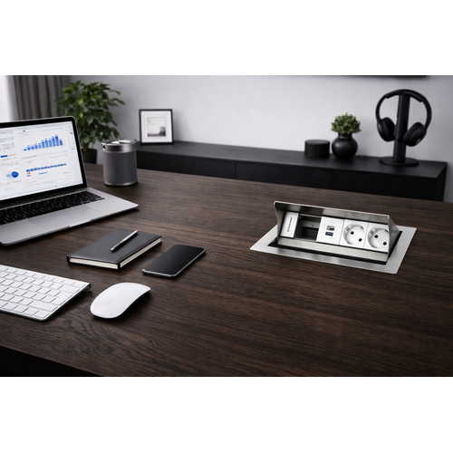 Kindermann CablePort Standard² - 4-voudig 2x Stroom, 1x USB lader (A+C) VA