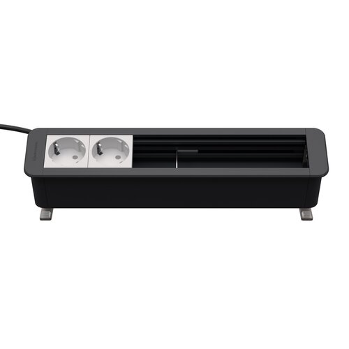 Kindermann CablePort Office Desk 6V 2x Stroom, 4x leeg