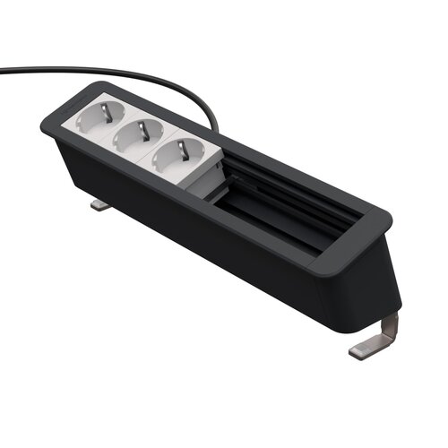 Kindermann CablePort Office Desk 6V 3x Stroom, 3x leeg Kindermann CablePort Office Desk 6V 3x Stroom, 3x leeg