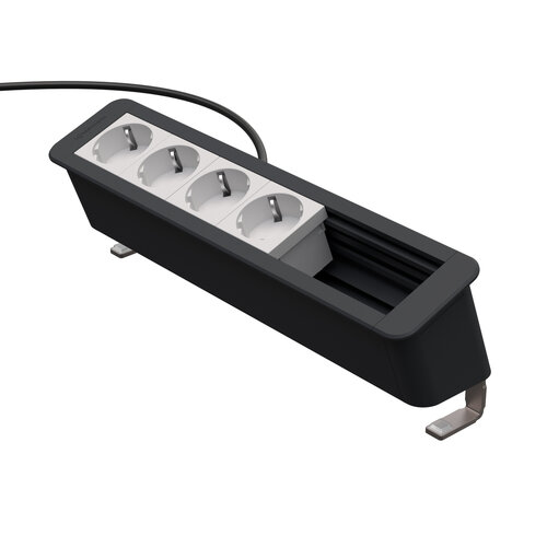 Kindermann CablePort Office Desk 6V 4x Stroom, 2x leeg Kindermann CablePort Office Desk 6V 4x Stroom, 2x leeg