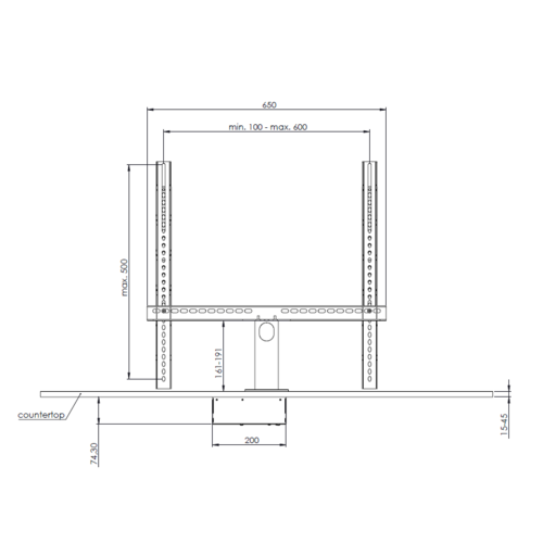 Sabaj IN-Stand Manual 360 Roterende ingebouwde TV Standaard Sabaj IN-Stand Manual 360 Roterende ingebouwde TV Standaard