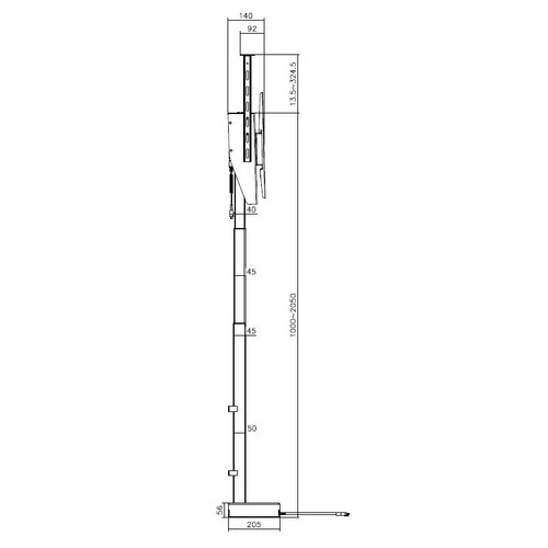 MyWall Draaibare TV Lift HP 67-2 L