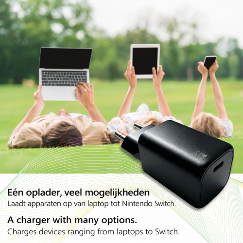 MaxTrack GaN USB-C snellader 65W – compact met Power Delivery en PPS - Zwart MaxTrack GaN USB-C snellader 65W – compact met Power Delivery en PPS - Zwart