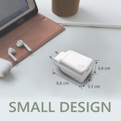 MaxTrack GaN USB-C snellader 100W – compact met Power Delivery en PPS - Wit MaxTrack GaN USB-C snellader 100W – compact met Power Delivery en PPS - Wit