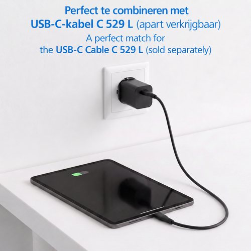 MaxTrack GaN USB-C snellader 100W – compact met Power Delivery en PPS - Zwart MaxTrack GaN USB-C snellader 100W – compact met Power Delivery en PPS - Zwart