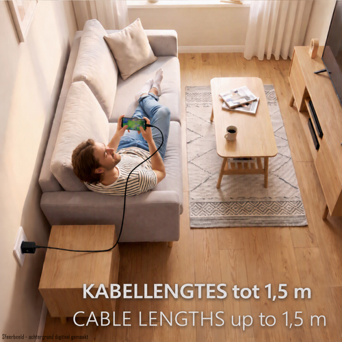 MaxTrack USB-C naar USB-C kabel 60W – 1.5 meter
