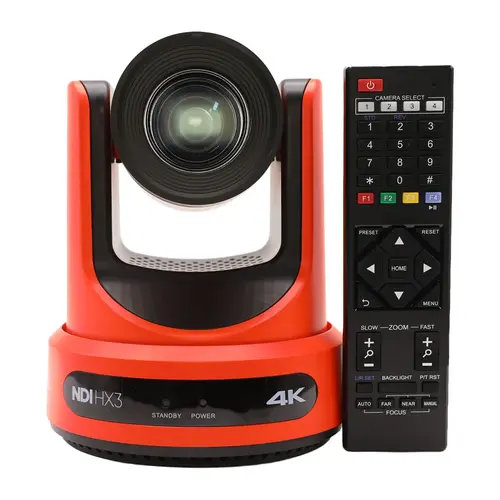 PTZOptics 20X Move 4K - AI Tracking Camera Red