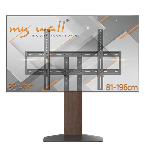 MyWall Universele TV Voet 32-77″ Draaibaar & Verstelbaar – Walnoot – myWall HP 127 L