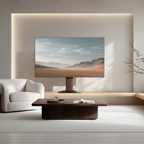 MyWall Universele TV Voet 32-77″ Draaibaar & Verstelbaar – Walnoot – myWall HP 127 L