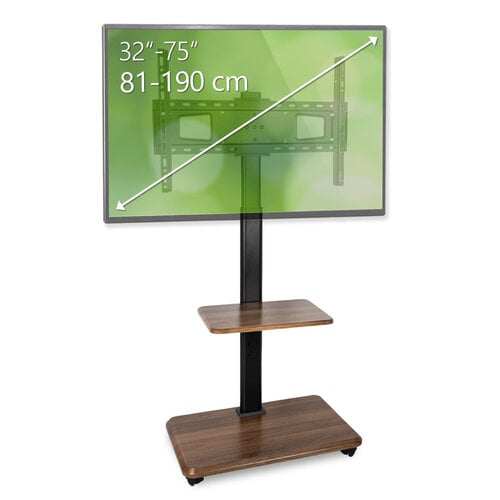 MyWall Verrijdbare TV Standaard 32-75″ Verstelbaar – Walnoot – myWall HP 130 L