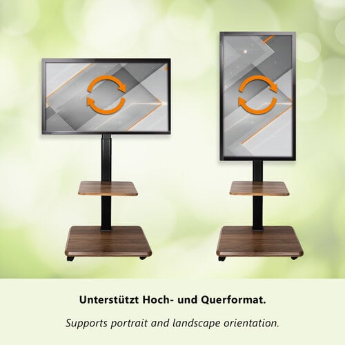 MyWall Verrijdbare TV Standaard 32-75″ Verstelbaar – Walnoot – myWall HP 130 L