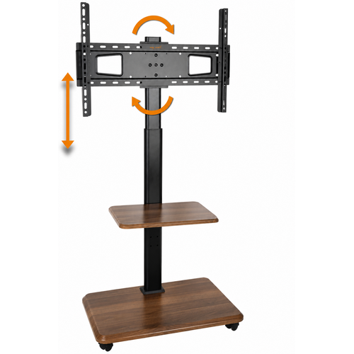 MyWall Verrijdbare TV Standaard 32-75″ Verstelbaar – Walnoot – myWall HP 130 L