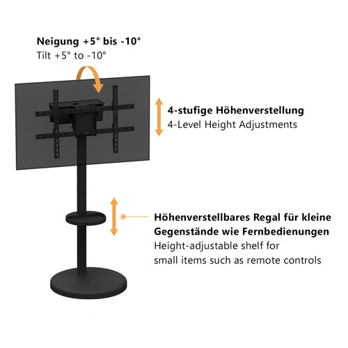 MyWall Verrijdbare TV Standaard 37-86″ Verstelbaar & Draaibaar – HP 91 L MyWall Verrijdbare TV Standaard 37-86″ Verstelbaar & Draaibaar – HP 91 L